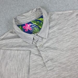 Birdie Bound Performance Golf Polo Shirt‎ Men's XL Heather Gray Short Sleeve